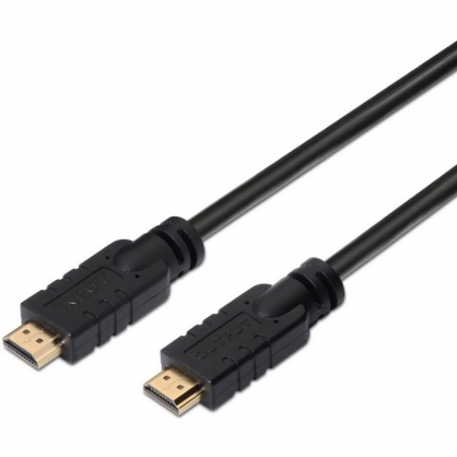 Aisens Cable HDMI 2.0 Premium 4K 60Hz 18Gbps Macho/Macho con Repetidor 20m Negro