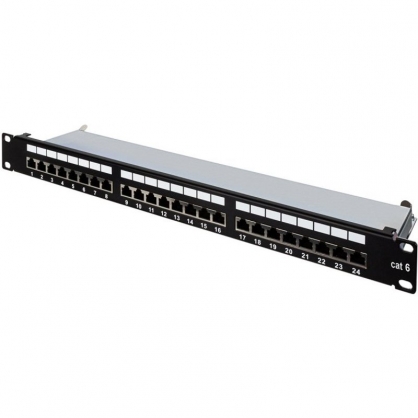 Aiten Data Panel de Parcheo 24 Puertos FTP Cat6 1U Negro