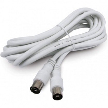 Axil Cable Coaxial Prolongador de Antena 2.5m Blanco