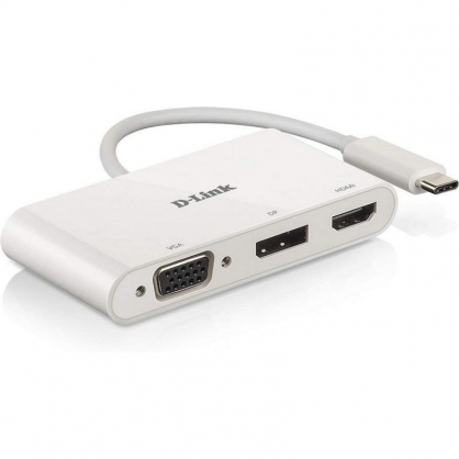 D-Link DUB-V310 Hub USB-C a HDMI/DisplayPort/VGA