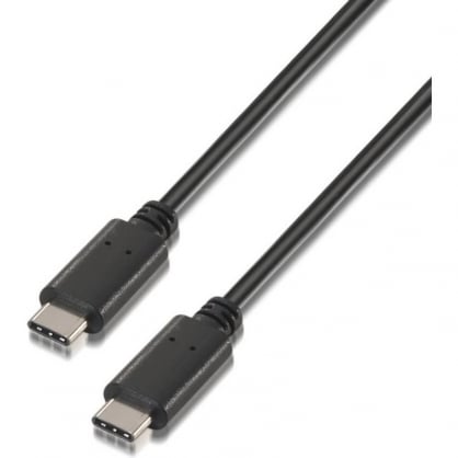 Aisens Cable USB 2.0 3A Tipo C Macho/Macho 2m Negro