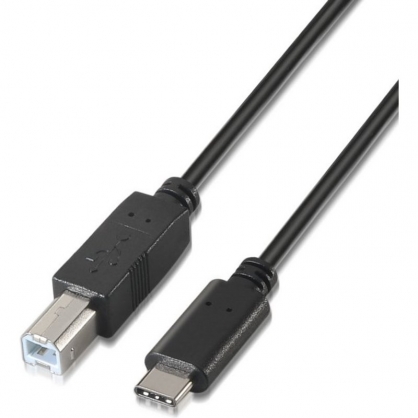 Aisens Cable USB-C 2.0 Macho a USB-B Macho 1m Negro