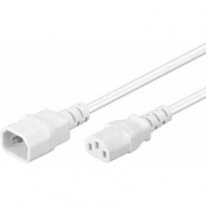 Goobay Cable de Alimentación CPU C13/C14 1.5m Blanco