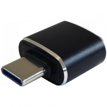 Aisens Mini Adaptador USB 3.1 Gen2 USB-C Macho a USB A Hembra Negro