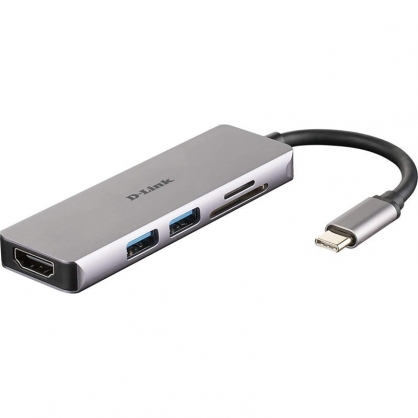 D-Link DUB-M530 Hub 5 en 1 Lector SD/MicroSD/HDMI 4K/USB 3.0