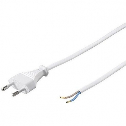 Goobay Cable Alimentacin Tipo C CEE7 Macho a Bornes 2x0.75mm 1.5m Blanco