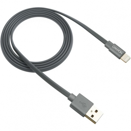Canyon CNS-MFIC2DG Cable Lightning Certificado MFi a USB 2.0 Macho/Macho 1m Gris