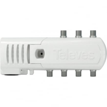 Televes Amplificador Antena TV 6 Salidas 16dB Blanco