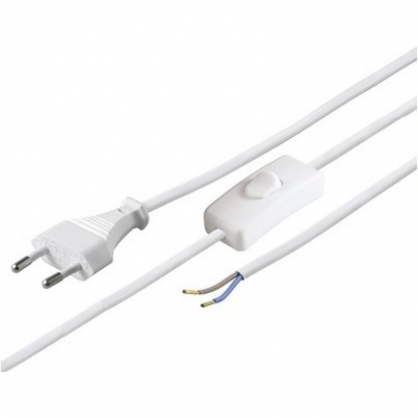 Goobay Cable Alimentacion con Interruptor Tipo C 1.5 m Blanco