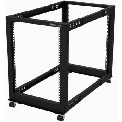 StarTech Soporte Marco Abierto 15U 4x Columnas Ajustable de 22 a 40" Negro