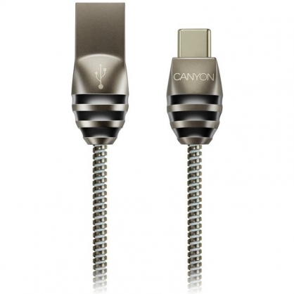 Canyon CNS-USBC5DG Cable USB-C a USB Macho/Macho 1m Gris Metalizado