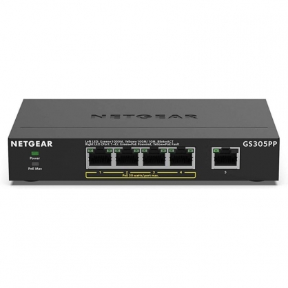 Netgear GS305PP Switch 5 Gigabit PoE + Ports