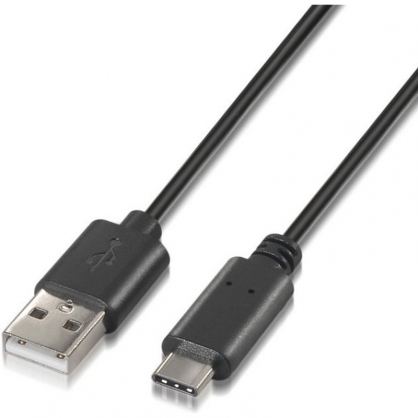 Aisens Cable USB 2.0 Tipo C a USB Tipo A 50cm Negro