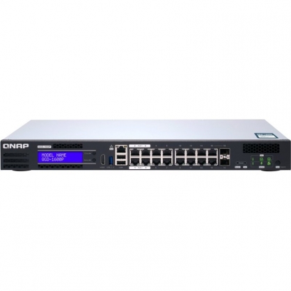 Qnap QGD-1600P-4G Switch Gestionado 14 Puertos RJ45 Gigabit PoE + 2 Puertos 1GbE SFP/RJ45