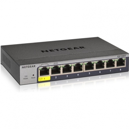 Netgear GS108Tv3 Smart Pro Managed Switch 8 Gigabit RJ45 Ports