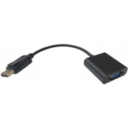 3Go Cable Adaptador DisplayPort a VGA Macho/Hembra 15cm Negro