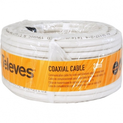 Televes Bobina Cable Coaxial Triple Blindaje 20m Blanco