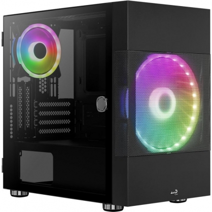 Aerocool Atomic ARGB Cristal Templado USB 3.0 Negra