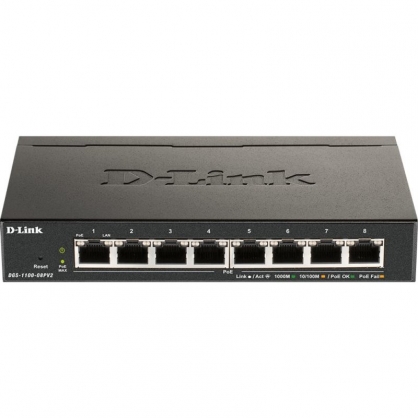 D-Link DGS-1100-08PV2 Smart Switch 8 Gigabit PoE Ports