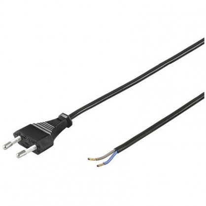 Goobay Cable Alimentacin Tipo C CEE7 a Bornes 2x0.75mm 1.5m Negro