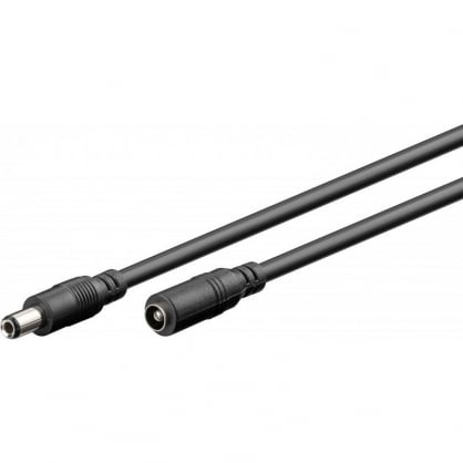 Goobay Cable Alimentacion DC Hembra/Macho 5.5x2.5mm 3m Negro