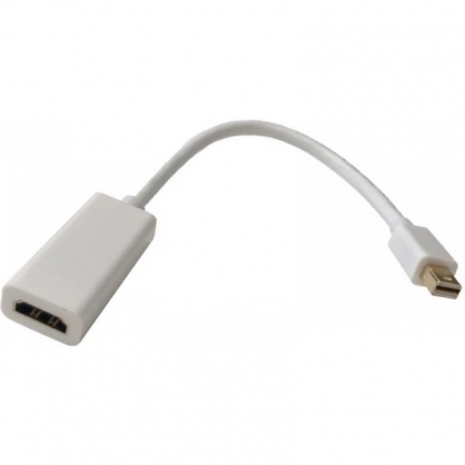 3Go Cable Adaptador MiniDisplayPort a HDMI Macho/Hembra 15cm Blanco