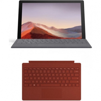 Microsoft Surface Pro 7 Intel Core i3-1005G1/4GB/128GB SSD/12.3" Platino +  Surface Pro Signa Cover Rojo Amapola
