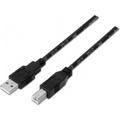 Aisens Cable para Impresora USB-A 2.0 a USB-B Macho/Macho 1m Negro
