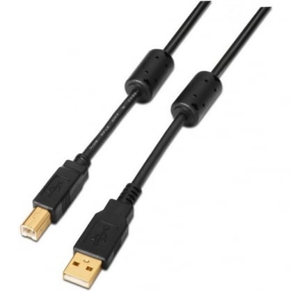 Aisens Cable para Impresora USB-A 2.0 a USB-B Macho/Macho 3m Negro