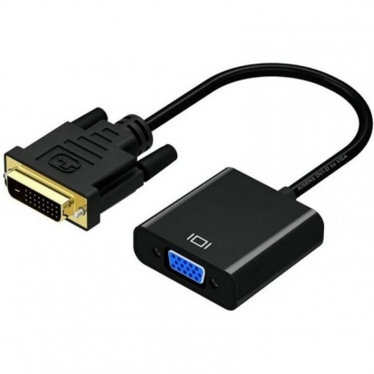 Aisens Adaptador DVI-D a VGA Macho/Macho 10cm Negro