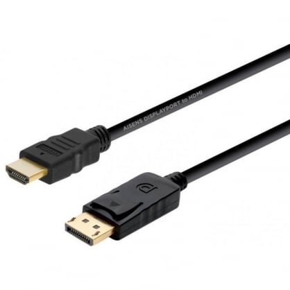 Aisens Cable DisplayPort a HDMI Macho/Macho 2m Negro