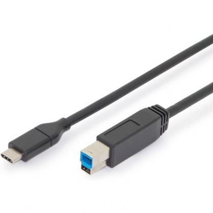 Digitus Cable USB-C a USB-B Macho/Macho1.8m Negro