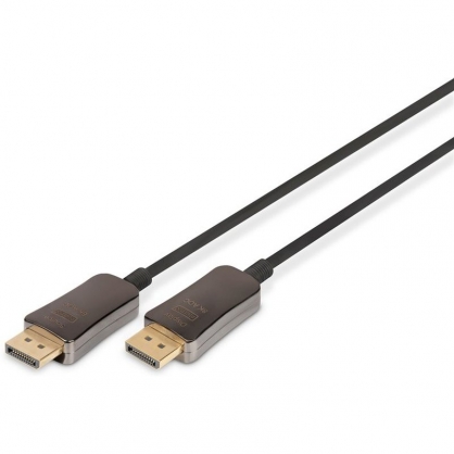Digitus Cable de Fibra Óptica DisplayPort UHD 8K Macho/Macho 15m Negro