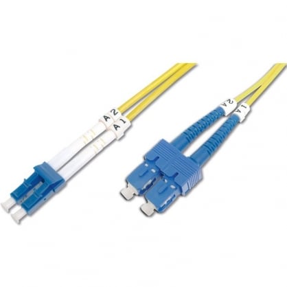 Digitus LC to SC Duplex Fiber Optic Connection Cable 3m Yellow