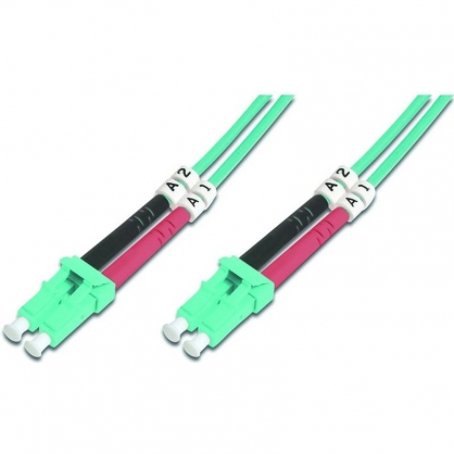 Digitus Cable de Conexión de Fibra Óptica Dúplex LC OM3 2m Turquesa