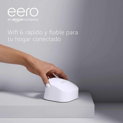Nuevo | Sistema Wi-Fi 6 de malla de doble banda Amazon eero 6, con controlador de Hogar digital inteligente Zigbee integrado | 1 unidad