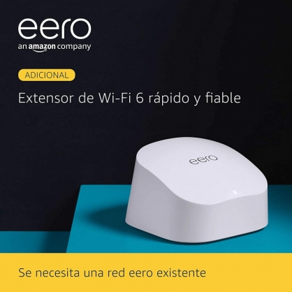 Te presentamos el extensor wifi 6 de malla de doble banda Amazon eero 6, que ampla la red eero existente