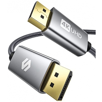 Silkland Cable DisplayPort 144Hz/2m, Admite 4K@60Hz, 2K@144Hz, 2K@165Hz, 3D, Compatible con FreeSync y G-Sync, Cable DisplayPort para 144Hz Monitor, 4K UHD TV, Pantalla y Tarjeta Grfica para Juegos