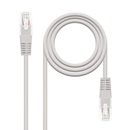 NanoCable 10.20.0403 - Cable de red Ethernet RJ45 Cat.6 UTP AWG24, 100% cobre, Gris, latiguillo de 3mts