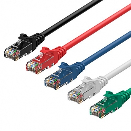 Rankie Cable de red Gigabit Ethernet RJ45 CAT.6, 1,5 m, 5-Color Combo