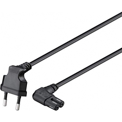 Goobay 73020 - Cable de alimentación con enchufe europeo, 3 m, color negro