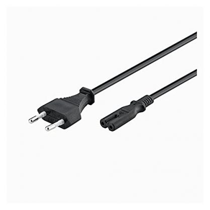 Cable alimentación, conector tipo F - cable de 3 pines, 1,5 m