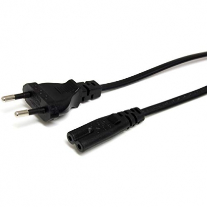 StarTech.com PXTNB2SEU1M - Cable de alimentación estándar, Cable Europeo a C7 para Ordenador portátil, Negro