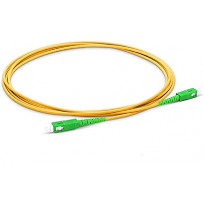 Cable de Fibra Óptica para Router - Latiguillo Monomodo FTTH - 9/125 OS2 - SC/APC-SC/APC Simplex - Compatible 99% Operadores Movistar Jazztel Vodafone Orange Amena Masmovil Yoigo (1 M)