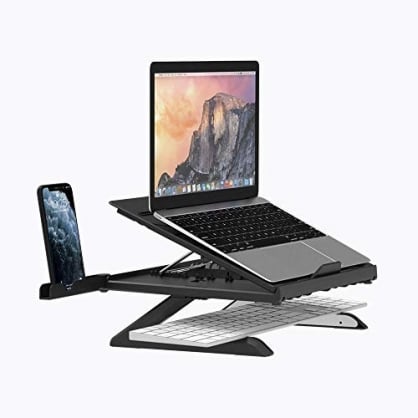 Soporte Portatil Adjustable Laptop Stand Soporte Laptop Soporte Ordenador Portátil para Macbook Pro Air, Lenovo y Otros 10-17' Portatiles