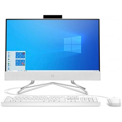 HP All-in-One 22-df0007ns - Ordenador de sobremesa de 21.5' FullHD (AMD Ryzen 3-3250U, 8GB RAM, 256GB SSD, AMD Radeon Grapchis, Windows 10 Home) blanco - teclado QWERTY español