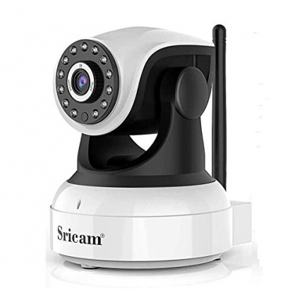 Sricam Ultima versión SP017 Cámara WiFi Interior de vigilancia 1080P inalámbrica IP cámara, Objetivos giratorios, Audio bidireccional, Modo Noche a Infrarrojos, Compatible con iOS Android PC