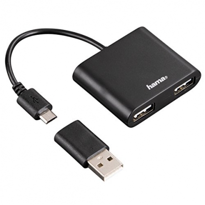 Hama 00054140 Nodo - Concentrador (USB 2.0 Micro-B, USB 2.0, 480 Mbit/s, Negro, USB, Windows 10 Education,Windows 10 Education x64,Windows 10 Enterprise,Windows 10 Enterprise.)