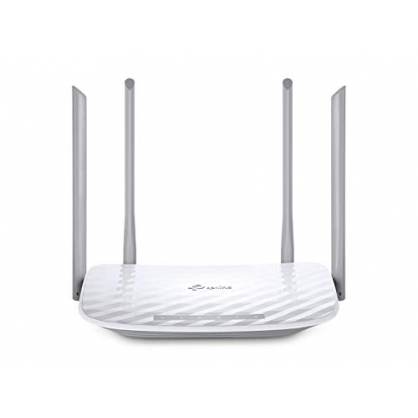 TP-Link Archer C50 - Router wifi de doble banda, 1200 Mbps, 2.4 GHz a 300 Mbps y 5 GHz a 867 Mbps, 4 antenas externas de doble banda, Fast Ethernet, puerto de 100 Mbps, blanco