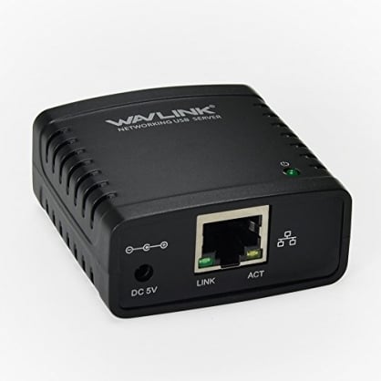 WAVLINK Servidor de impresión USB 2.0 a 10/100 Mbps Ethernet Servidor de impresión para Windows